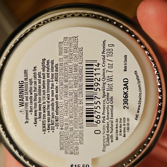 Bath & Body Works Accents A Thousand Wishes Single Wick Candle From